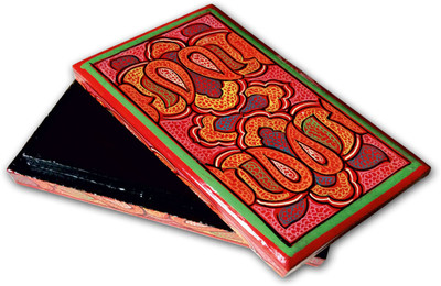 

The Koshur Kul Handmade Box Multi Purpose Vanity Box(Red, MultiColour)