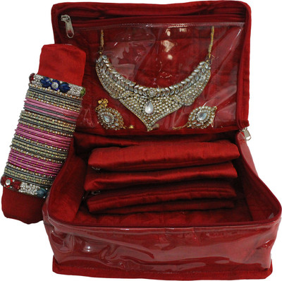 

Glitters Wedding bangle box Organizer Vanity Box(Red)