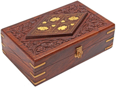 

Desi Karigar Jewellery Box Jewellery Vanity Box(Brown)