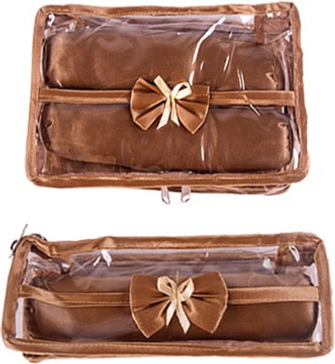 Annapurna Sales Transparent Churi/Bangles Case - Set of 2 Pcs. Jewellery Vanity Box(Gold) available at flipkart for Rs.312