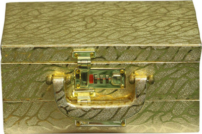 

Leather World Trendy Jewellery Vanity Box(Golden)