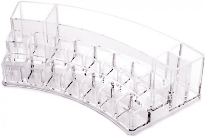 

House of Kaanchi 19 Units Acrylic Cosmetic Organizer for Makeup Jewellery Precious Metal Storage Makeup, Jewellery Vanity Box(Transparent)