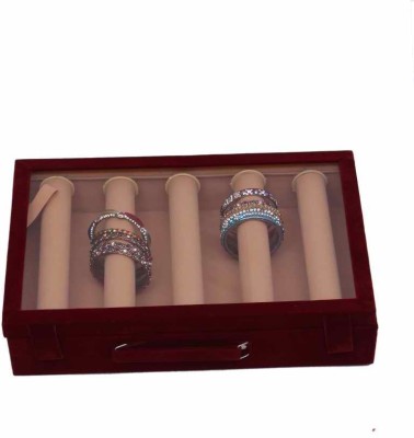 

Kuber Industries Bangle Five Roll Jewellery Vanity Box(Maroon)