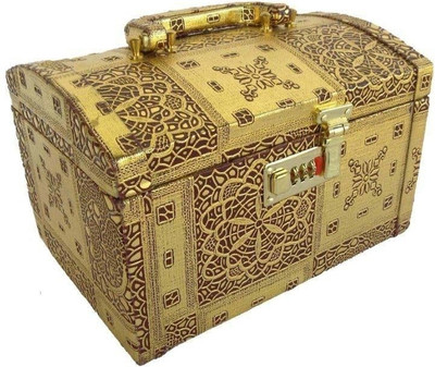 

Skyhawk Jewellery Makeup Vanity Box(Golden)