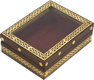

R S Jewels Wooden Handicraft Gemstone Painting Jewellery Vanity Box(Multicolor)