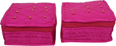 

Hanu Enterprises Locker Jewellery Kit Makeup Vanity Box(Magenta)