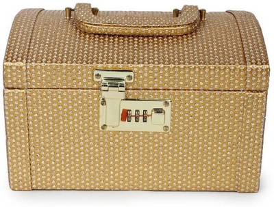 

Bonanza Palki Makeup box Vanity Box(Golden)