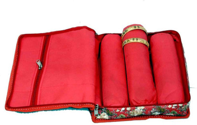 

Kuber Industries Bangle three Rod Jewellery Vanity Box(Red)