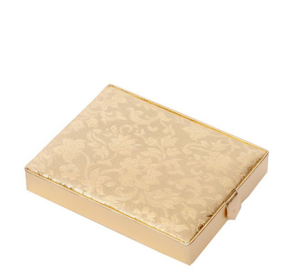 

Kuber Industries Jewellery Box, Cosmetic Box in Coated Hard Board (Golden) Make Up Vanity Box(Gold)