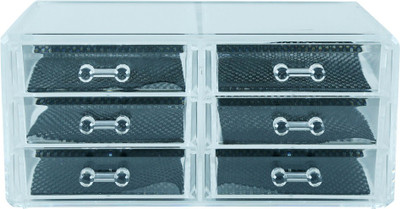 

Kurtzy 6 Drawer Organiser Jewellery Organiser Vanity Box(Transparent)