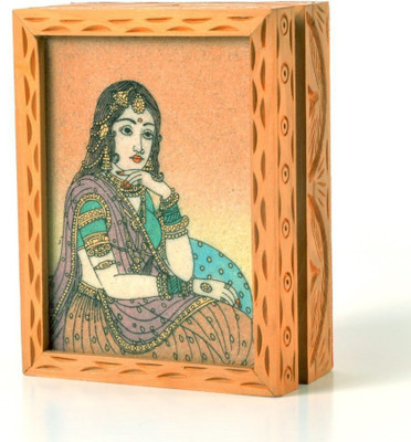 

Shree Sai Handicraft in Gemstone Painting Box Gift Jewellery Vanity Box(Brown)