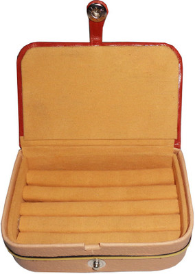 Abhinidi Set of 1 velvet case ring Jewelry storage travelling folder Jewellery Vanity Box(Brown) available at flipkart for Rs.107