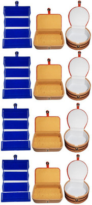 

Abhinidi Combo of 12 velvet case Ring and Earring storage travelling Folder Jewellery Vanity Box(Multicolor)