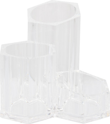 

BlushBees Acrylic 3-Compartment Cosmetic & Makeup Organiser Vanity Box(Transparent)