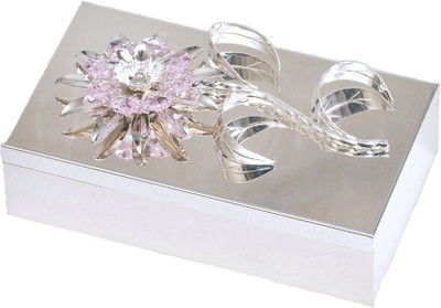 

The Divine Luxury Box with Crystal Sunflower Jewelry Vanity Box(Silver)