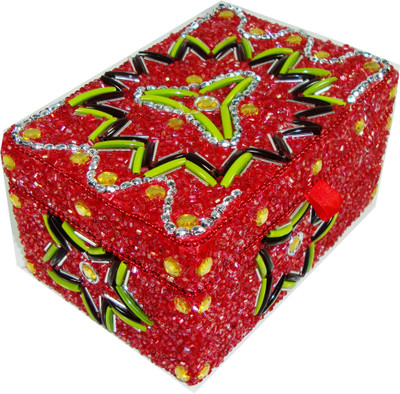 

MH Beaded Storage Vanity Box(Red)