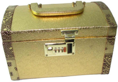 

Skyhawk Golen Jewellery Cum Vanity Box Makeup Vanity Box(Golden)