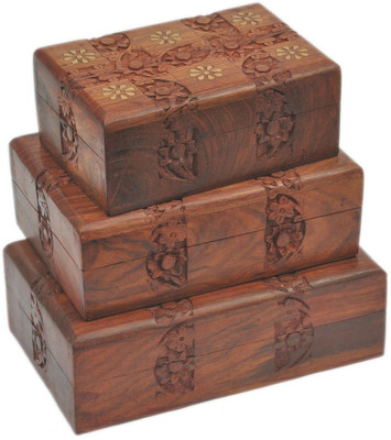 

Craftatoz VB-03 perfect for wedding, gifts, make up Vanity Box(Brown)