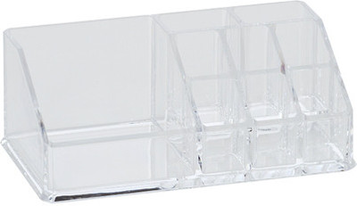 

Howards Allure Lipstick Makeup and Cosmetic Organizer Vanity Box(White, Transparent)
