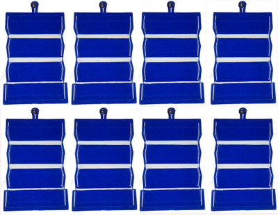 

Abhinidi Set of 8 velvet Earring Folder case Jewelry storage travelling Jewellery Vanity Box(Blue)