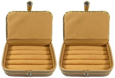 

Addyz Pack Of 2 Pieces Ring Case Jewellery Vanity Box(Gold)
