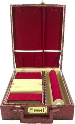 

Addyz Large Locker Box Storage Vanity Box(Maroon)