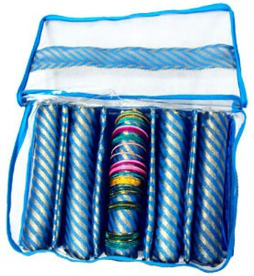 

Pretty Krafts Five Rolls blue Storage Makeup Vanity Box(Blue)