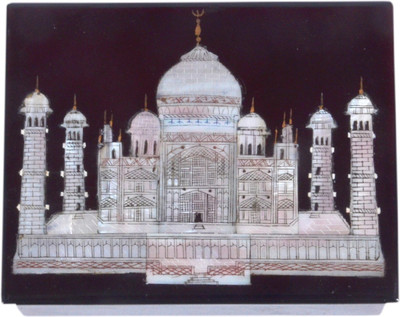 

Avinash Handicrafts Black Stone With Taj Inlay 3x4" Jewellery Vanity Box(Black)