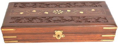 

Woodino Brown Large Makeup and Jewellery Vanity Box(Brown)