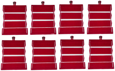 

Abhinidi Set of 8 velvet Ear ring Folder Vanity case ring storage travelling Box Vanity Box(Maroon)