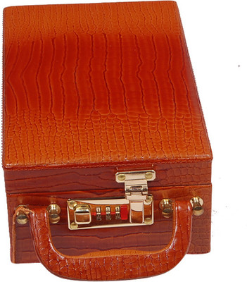 

Bulaky vanity case Jewellery Vanity Box(Tan)