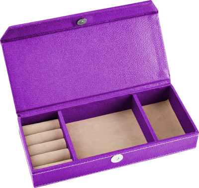 

Eco-Leatherette Travel Jewellery, Ring, Bangles Vanity Box(Purple)