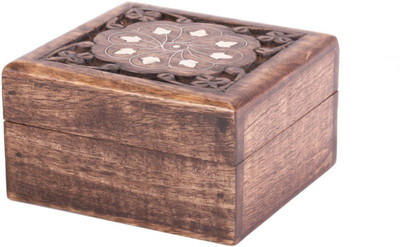 

Store Indya Hand Crafted Dainty Wooden Jewellery Vanity Box(Brown)