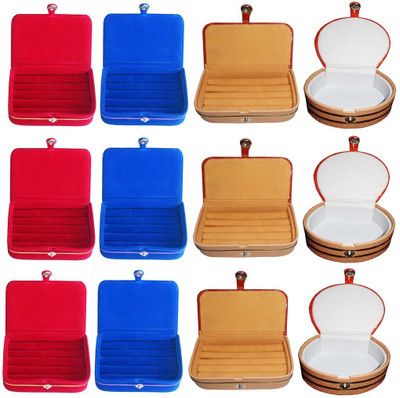 

Abhinidi Combo of 12 velvet case Ring and Earring storage travelling Folder Jewellery Vanity Box(Multicolor)