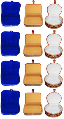 

Abhinidi Combo of 12 velvet case Ring and Earring storage travelling Folder Jewellery Vanity Box(Multicolor)