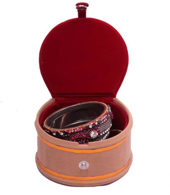 

Kuber Industries Designer Maroon Bangle Box Makeup Vanity Box(Maroon)