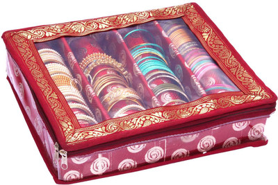Pretty Krafts Bangle Box 4 Rolls Special Maroon Watch Cover Vanity Box(Maroon)