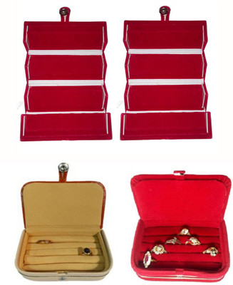 

Abhinidi Pack of 3 Ear Ring Folder Ring case Travelling Pouch Box Vanity Box(Red,Brown)