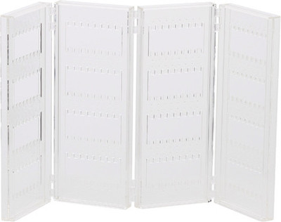 

Howards Allure Folding Earring Screen Makeup and Jewellery Organizer Vanity Box(White, Transparent)