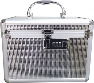 

Bonanza Cosmetic Makeup box Vanity Box(Silver)