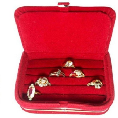 

Abhinidi Ring box earring case Travelling Pouch Box Vanity Box(Red)