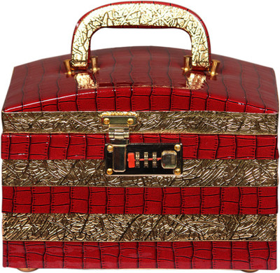 

Leather World Premium Jewellery Vanity Box(Maroon)