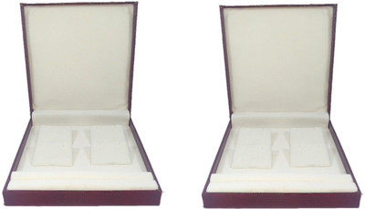 

Addyz Pack of 2 Pcs Pre Earring Storage Vanity Box(Maroon)