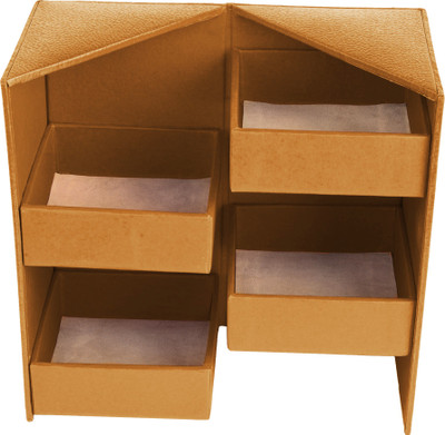 

Eco-Leatherette Almirah Jewellery Vanity Box(Royal Gold)