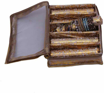 

Kuber Industries Bangle Five Roll box Jewellery Vanity Box(Gold)