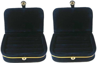 

Addyz Pack Of 2 Pieces Ring Case Jewellery Vanity Box(Blue)