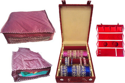 

Lnc 4rtpsplusb Bigfldr Bangle Storage Vanity Box(Maroon)