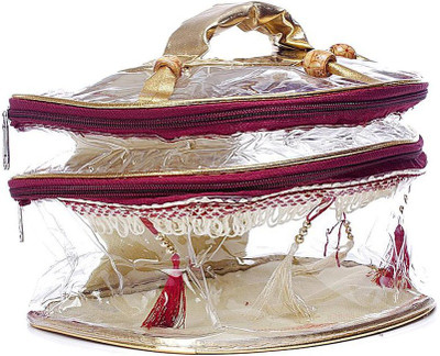 

Nidhi double deor - golden perls MAKEUP Vanity Box(MULTI COLOUR)