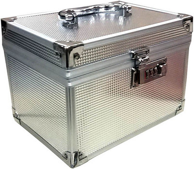 

Bonanza Superior Cosmetic & Makeup box Vanity Box(Silver)