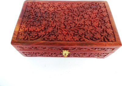 

Craftatoz Sheesham Wood Made Well CarvinG Bangle & Handicraft Jewellery Vanity Box(Brown)
